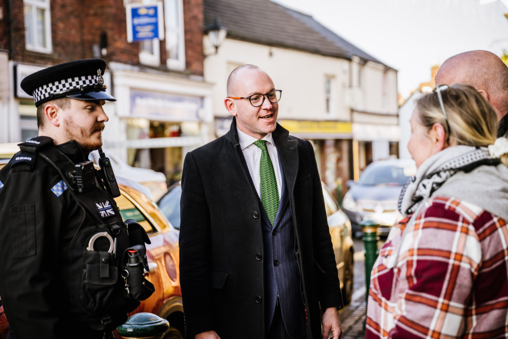 Andrew Snowden speaking with members of the public