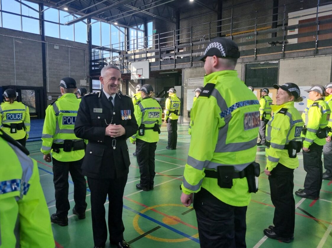 Lancashire Constabulary Chief at kit inspection