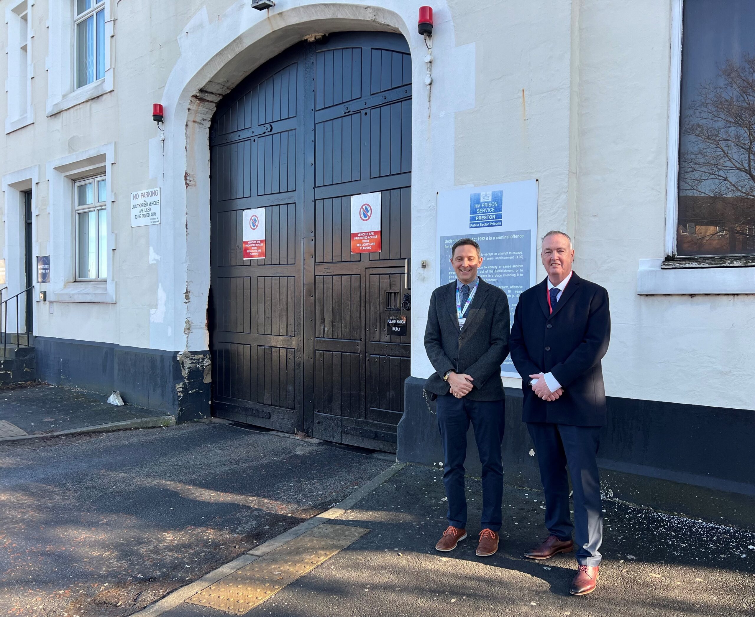 HMP Preston Governor Dan Cooper and Commissioner Grunshaw