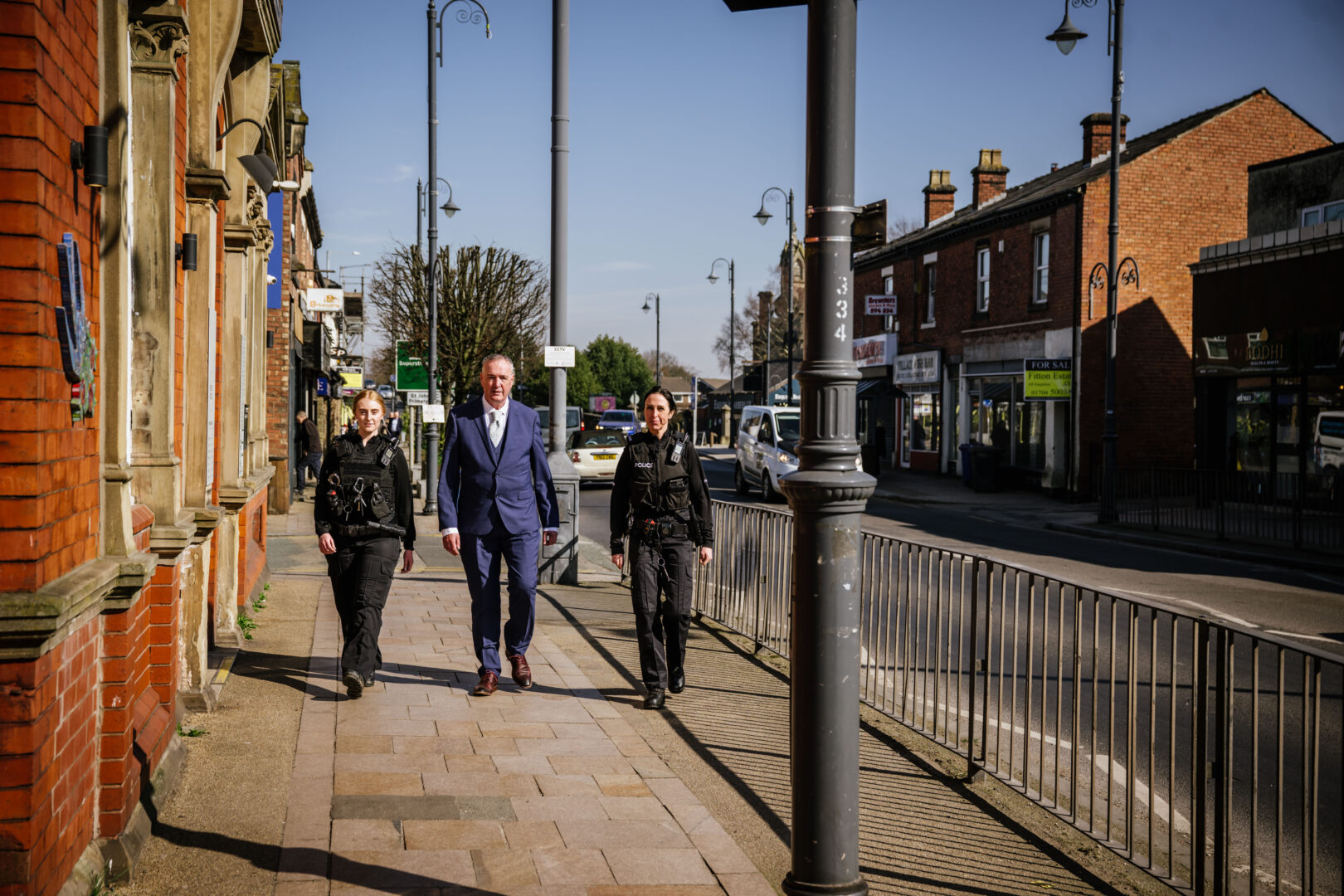 PCC Grunshaw with officers